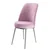 Hanah Home set trpezarijskih stolica Dexa 2 kom, roze tkanina Babyface, hromirane metalne noge