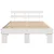 vidaXL posteljni okvir z naslonom Bela 135x190 cm Trden borov les