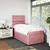 Vidaxl Box spring postelja z vzmetnico roza 90x190 cm žamet