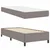 Vidaxl Postelja z vzmetnico Taupe 100 x 200 cm blago