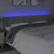 LED uzglavlje svjetlosivo 163x16x78/88 cm od tkanine