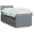Vidaxl Box spring postelja z vzmetnico svetlo siva 90x190 cm blago