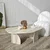 Hanah Home Klub sto Rock, 105x35x65 cm, Krem