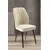Hanah Home set trpezarijskih stolica Platinum 2 kom, krem tkanina Jerry, braon metalne noge