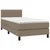 Vidaxl Box spring postelja z vzmetnico LED taupe 80x200 cm blago