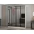 Hanah Home ormar sa reflektujućim staklom Nisa 20658, 180 cm, peščar