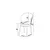 HANAH HOME Set stolica (2 dela) Risa Grey White