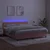 Greatstore Box spring postelja z vzmetnico LED roza 180x200 cm žamet