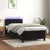 Vidaxl Box spring postelja z vzmetnico LED črna 100x200 cm žamet