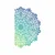 Plakat modro zelena Mandala - 30x45 silver