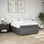 Vidaxl Box spring postelja z vzmetnico temno siva 160x200 cm blago