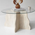 HANAH HOME Sto za dnevnu sobu Butterfly Travertine Transparent