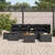 Sjedeća garnitura za vrt 7 pcs Crna 55 x 62 x 69 cm Poli ratan