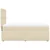 Vidaxl Box spring postelja z vzmetnico krem 80x200 cm blago