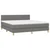 Vidaxl Box spring postelja z vzmetnico temno siva 180x200 cm blago