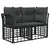 Set vanjskih sofa 4 pcs Crna i tamno siva Poliester
