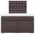 Vidaxl Box spring postelja z vzmetnico temno rjava 120x190 cm blago