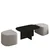 HANAH HOME Sto za dnevnu sobu Twin Black