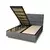 Hanah Home Ram za krevet Silver, 150x100x200 cm, Sivi