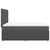 Vidaxl Box spring postelja z vzmetnico temno siva 140x200 cm blago
