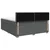 vidaXL Postelja boxspring z vzmetnico Temno siva 140 x 190 cm Blago