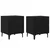 Ormarić za krevet s ladicama 2 pcs Crni hrast 40 x 35 x 47,5 cm