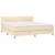 Krevet box spring s madracem LED krem 180x200 cm od tkanine