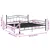 Okvir za krevet crni metalni 180 x 200 cm