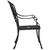 3-dijelni bistro set od lijevanog aluminija crni
