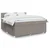 Vidaxl Box spring postelja z vzmetnico taupe 200x200 cm blago