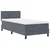 LED Box Spring Krevet s madracem Tamno siva 90 x 190 cm Baršun