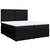 VIDAXL Box spring postelja z vzmetnico črn 200x200 cm blago