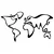 Wallity Zidna dekoracija World Map 15, Crna