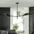 Luster na štangi LOTUS 2xE14/10W/230V crna/zlatna