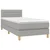 Vidaxl Box spring postelja z vzmetnico svetlo siva 90x200 cm blago
