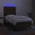Vidaxl Box spring postelja z vzmetnico LED temno rjava 90x200 cm blago