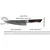 Damaskovski kuhinjski nož YO-37403 - Nakiri / Crvena / Plava KP37403