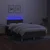 Vidaxl Box spring postelja z vzmetnico LED temno siva 120x190 cm blago