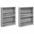 Polica za časopise s policom 2 pcs Siva Sonoma 60 x 12 x 70 cm