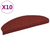 Prostirke za stepenice, samoljepljive, 10 kom, 65x21x4 cm, bordo crvene, poluokrugle, velike