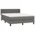 Vidaxl Box spring postelja z vzmetnico siva 140x200 cm umetno usnje