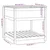 Sadilica s policom 82,5x82,5x81 cm od masivne borovine