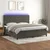 Vidaxl Box spring postelja z vzmetnico LED temno siva 200x200 cm žamet