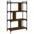 Regal za knjige 4 razine smeđa boja hrasta 76x32x123 cm drveni
