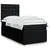 vidaXL vidaXL Box spring postelja z vzmetnico črn 90x190 cm blago, (21291445)