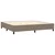 vidaXL Box spring postelja z vzmetnico LED taupe 200x200 cm blago, (20851586)