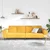 Sofa Svijetlo žuta 250 x 77 x 76 cm Kordura tekstil