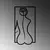 Wallity Zidna dekoracija Rose Silhouette-M, 50x27cm, Crna