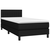 Krevet box spring s madracem LED crni 90x190 cm od tkanine