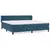 shumee Box spring postelja z vzmetnico temno modra 200x200 cm žamet